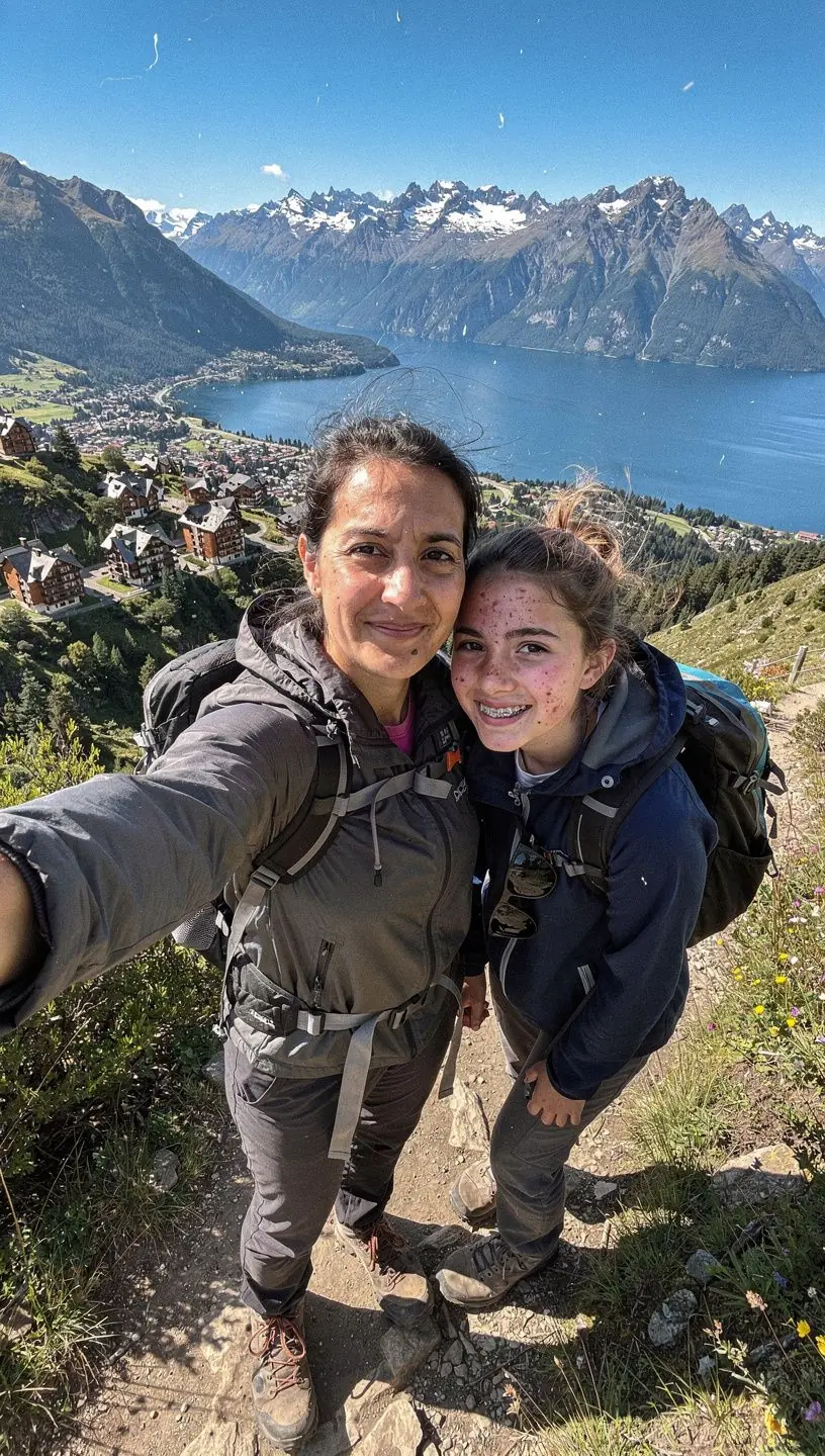 Vista panorámica de un sitio patrimonial rodeado de naturaleza y montañas.